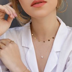 Gargantilha-de-Ouro-18k-Ponto-de-Luz-60mm-com-45cm-ga03033-Joias-gold-3